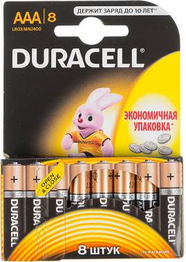 Батарейка Duracell LR03-8BL MN2400 AAA (8шт) Basic