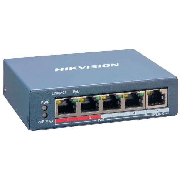 Коммутатор Hikvision DS-3E1105P-EI/M 5x100 Мбит/сек, управляемый