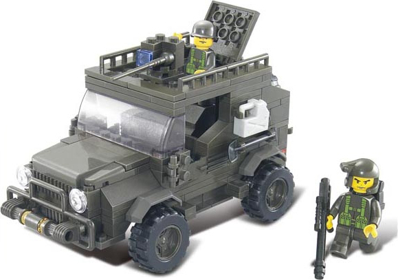 Конструктор Sluban M38-B0299 Сухопутные войска: Джип с пулеметом